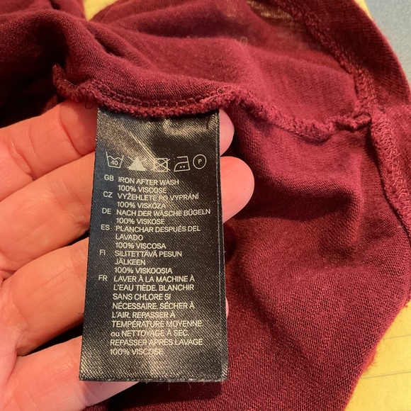 H&M Dark Red Burgundy Women’s Sz M Tank Top - Picture 7 of 8